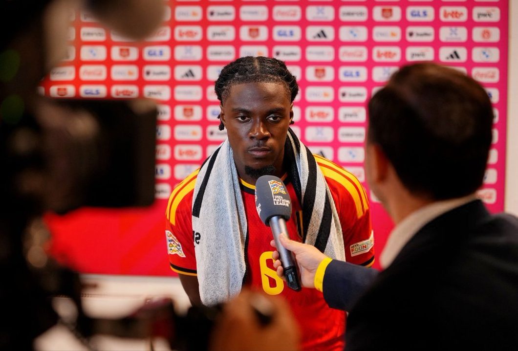 Romeo Lavia speaks to the media Romeo Lavia speaks to the media