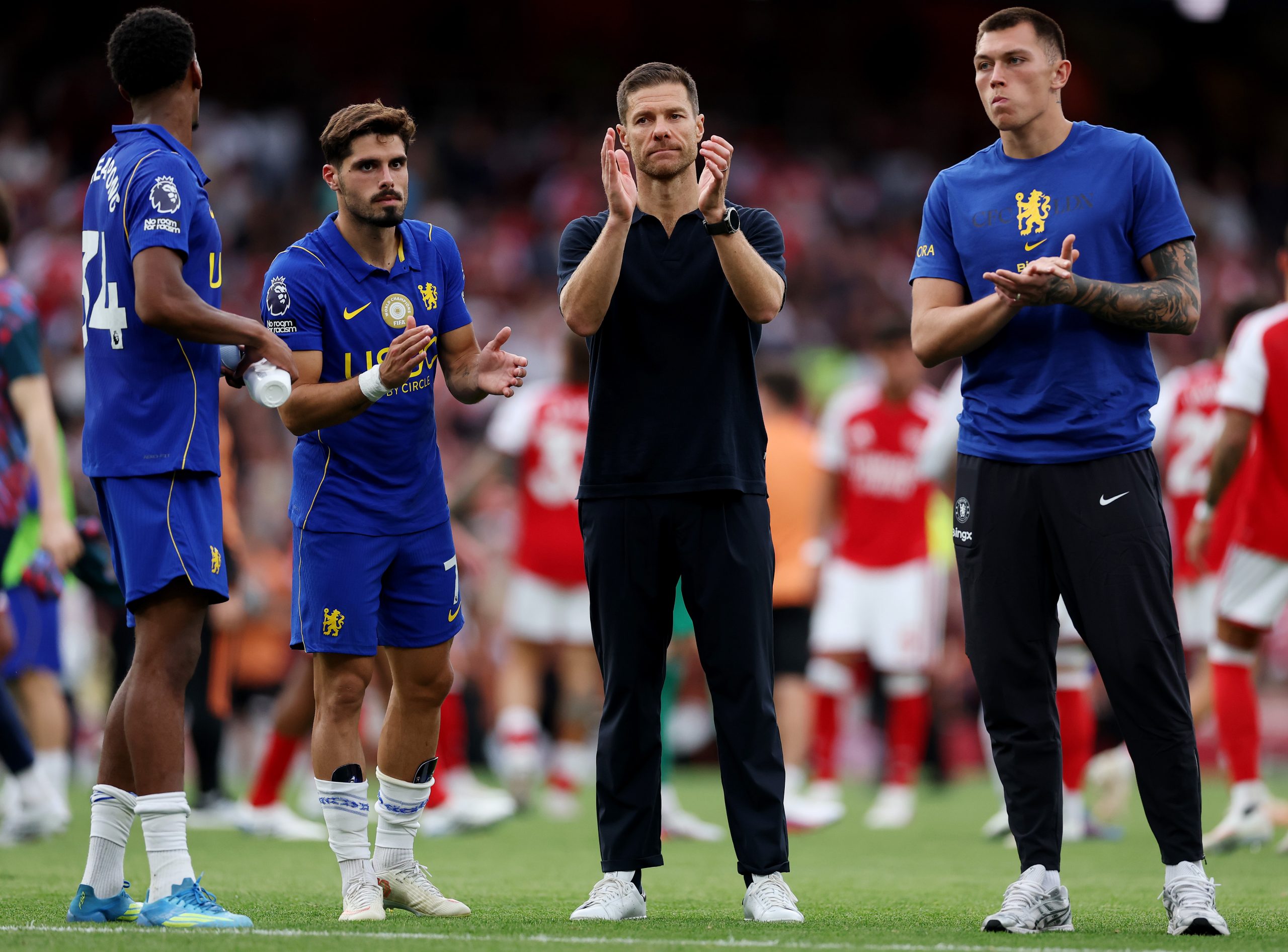 Xabi Alonso, Manager of Chelsea, reacts after the Premier League 2026/27 match between Arsenal FC and Chelsea FC Xabi Alonso, Manager of Chelsea, reacts after the Premier League 2026/27 match between Arsenal FC and Chelsea FC
