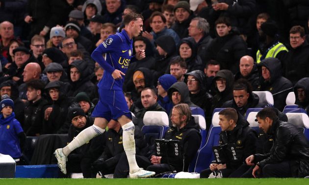 Cole Palmer after being sent off